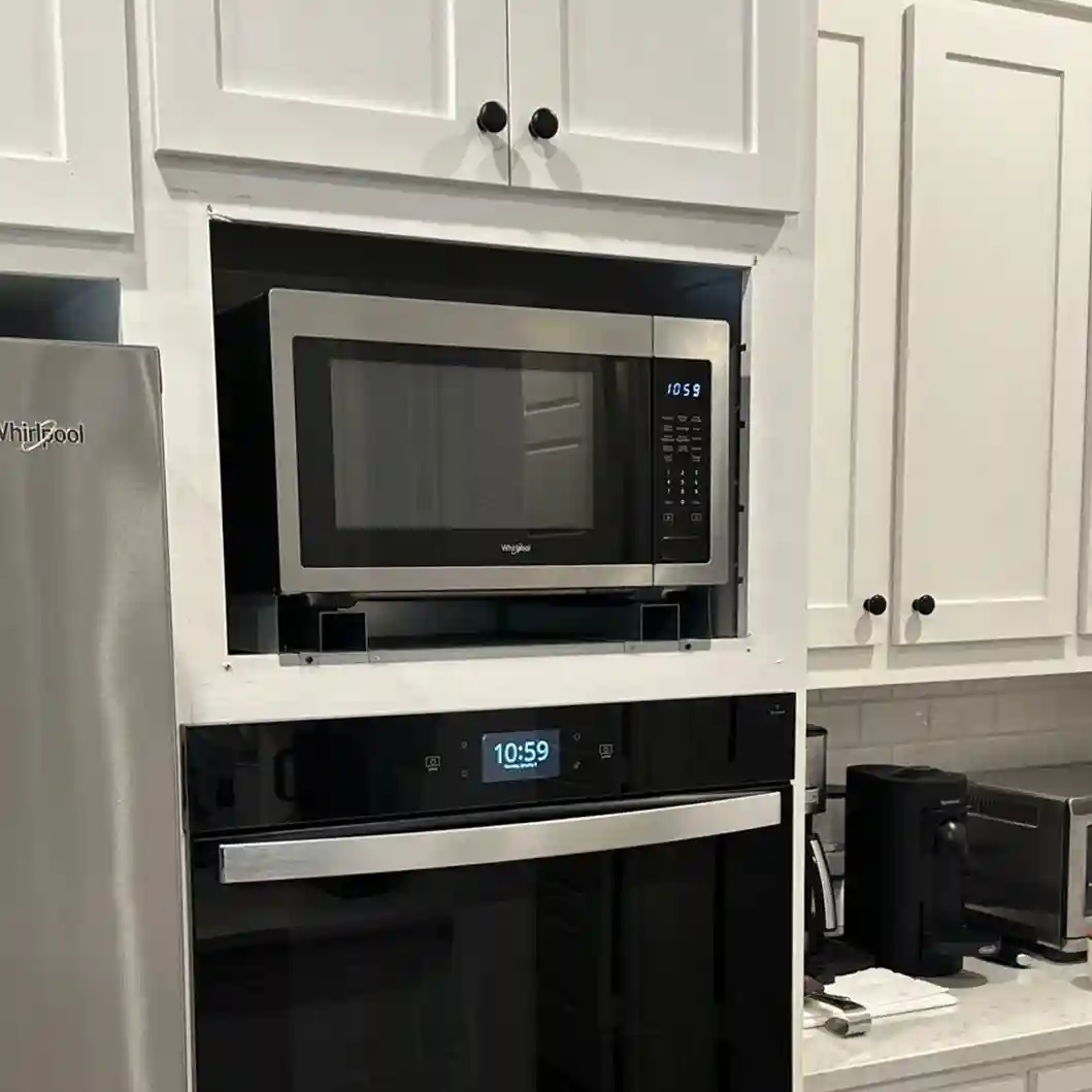 Microwave installation with BLC Construction in Prosper Texas, 75078